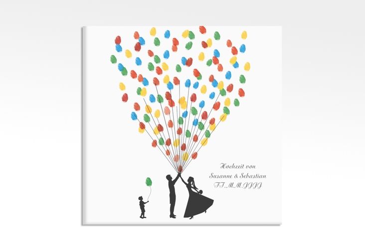 Wedding Tree Leinwand Ballons Beatrice Boy (bis 40 Gäste) 30 x 30 cm