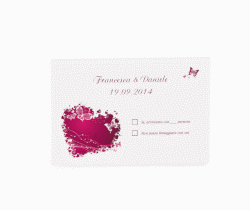 Klick: Details zu Biglietti risposta matrimonio collezione Milano anzeigen Biglietti risposta matrimonio collezione Milano A6 Postkarte fucsia