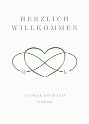 Klick: Details zu Willkommensschild Poster "Infinity" anzeigen Willkommensschild Poster Infinity 50 x 70 cm Leinwand gruen