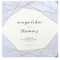 Klick: Details zu Gästebuch Selection Hochzeit "Asymmetry" anzeigen Gästebuch Selection Hochzeit Asymmetry Leinen-Hardcover blau