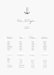 Sitzplan Poster Hochzeit "Ankerliebe"