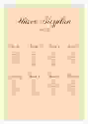 Sitzplan Poster Hochzeit Collage 50 x 70 cm Poster apricot
