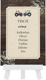 Tischaufsteller Hochzeit "Bauernhochzeit"