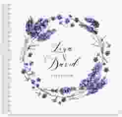 Gästebuch Hochzeit "Lavendel" Ringbindung weiss