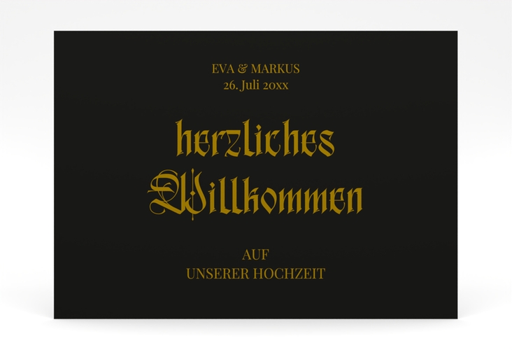Willkommensschild Poster Wednesday 70 x 50 cm Poster schwarz