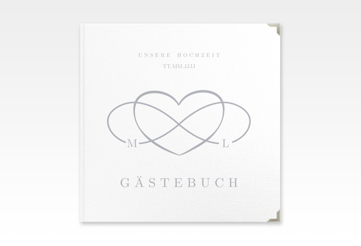 Gästebuch Selection Hochzeit Infinity Leinen-Hardcover grau