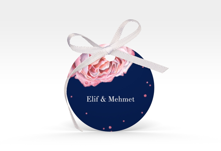 Geschenkanhänger Hochzeit Cherie Geschenkanhänger, rund rosa