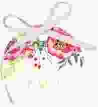 Geschenkanhänger Hochzeit Flowerbomb Geschenkanhänger, rund beige