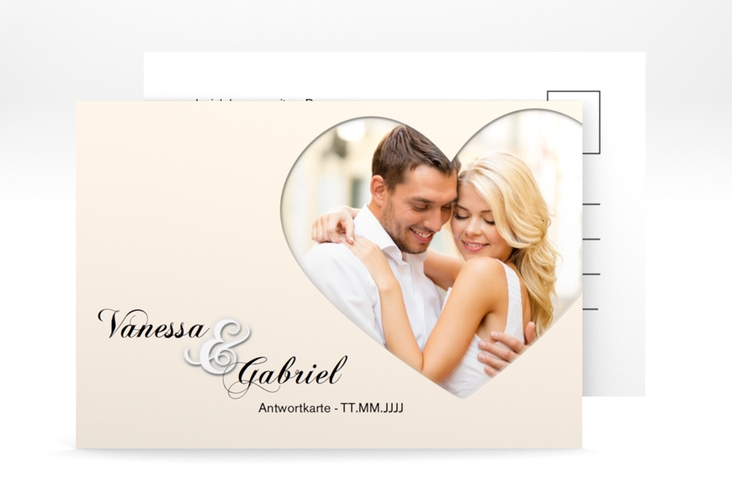 Antwortkarte Hochzeit "Sweetheart" DIN A6 Postkarte