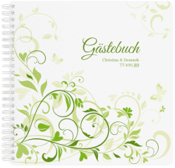 Klick: Details zu Gästebuch Hochzeit "Lilly" anzeigen Gästebuch Hochzeit "Lilly" Ringbindung pink
