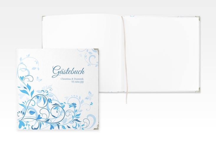 Gästebuch Selection Hochzeit Lilly Leinen-Hardcover blau