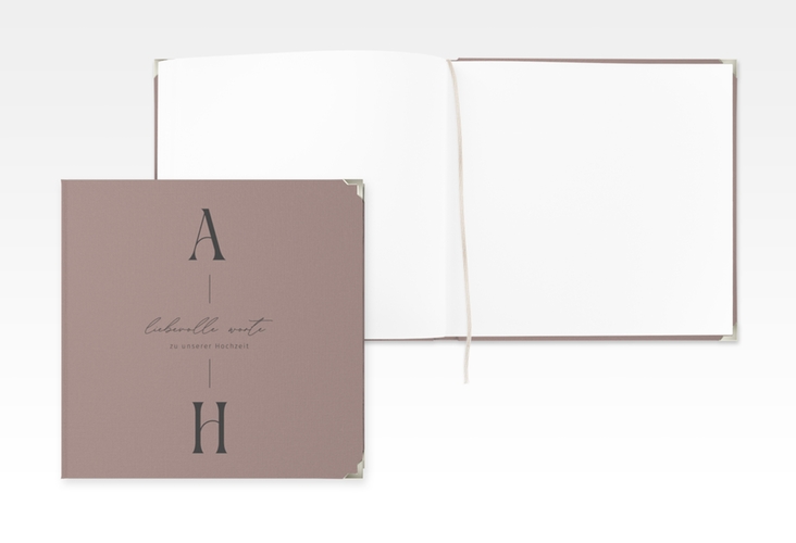 Gästebuch Selection Hochzeit Lebensbund Leinen-Hardcover rosa mit veredelbaren Initialen