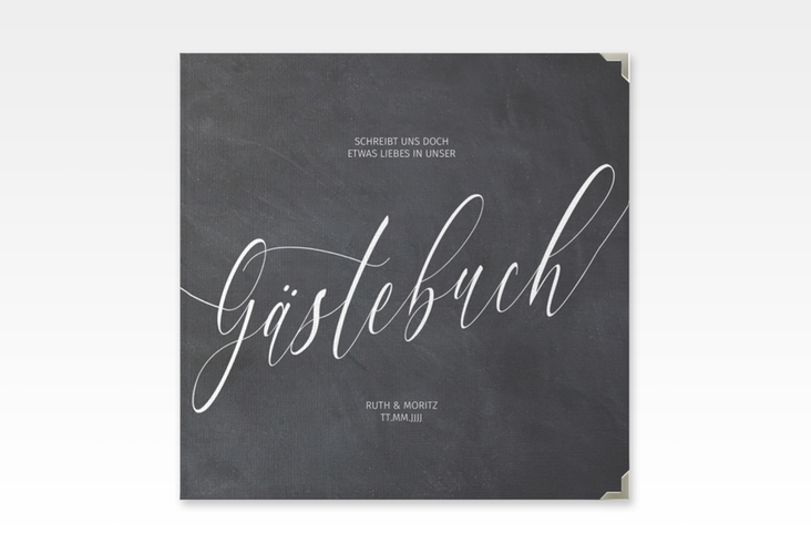 Gästebuch Selection Hochzeit Chalkboard Leinen-Hardcover schwarz
