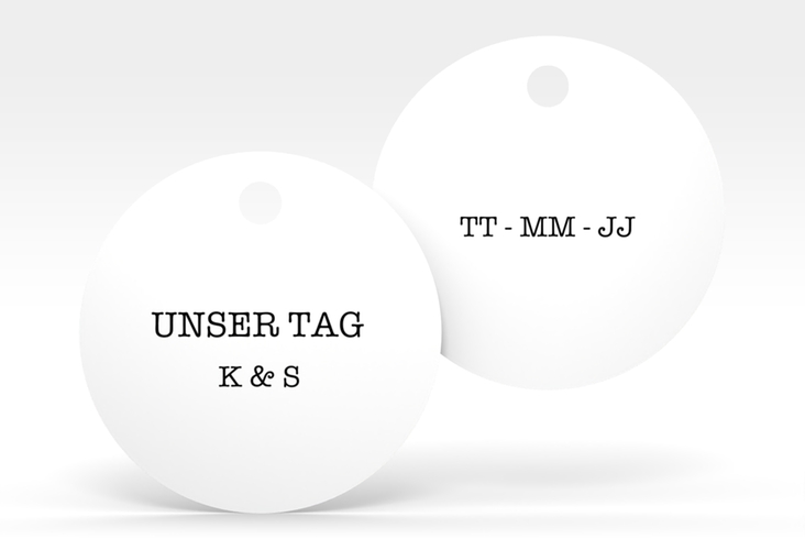 Geschenkanhänger Hochzeit Photoframe Geschenkanhänger, rund