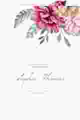 Menükarte Hochzeit Blooming A5 Klappkarte hoch weiss