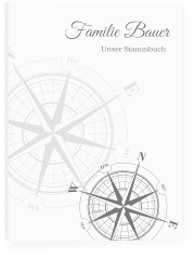 Stammbuch A5 Windrose Stammbuch A5 grau