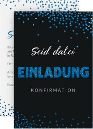 Klick: Details zu Konfirmationseinladung "Glow" anzeigen Konfirmationseinladung "Glow"