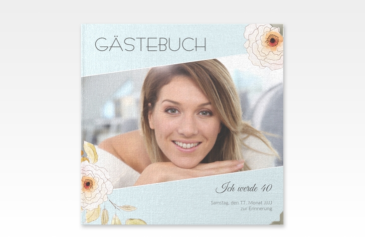 Gästebuch Selection Geburtstag "Fleur" Leinen-Hardcover