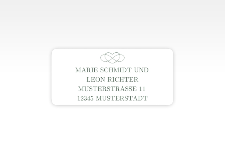 Absenderetikett Hochzeit Infinity 45,7 x 21,2 mm gruen