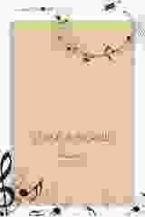 Menükarte Hochzeit Melody A5 Klappkarte hoch beige