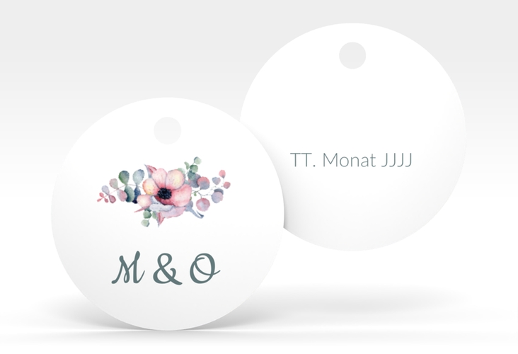 Geschenkanhänger Hochzeit Herzgold Geschenkanhänger, rund