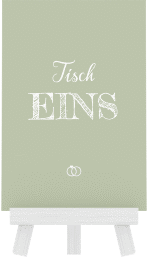 Klick: Details zu Tischnummer Hochzeit "Rise" anzeigen Tischnummer Hochzeit Rise Tischaufsteller gruen