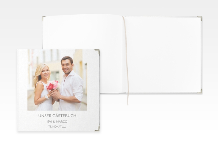 Gästebuch Selection Hochzeit Vista Leinen-Hardcover weiss