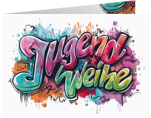 Klick: Details zu Einladungskarte Jugendweihe "Stylewriting" anzeigen Einladungskarte Jugendweihe Stylewriting