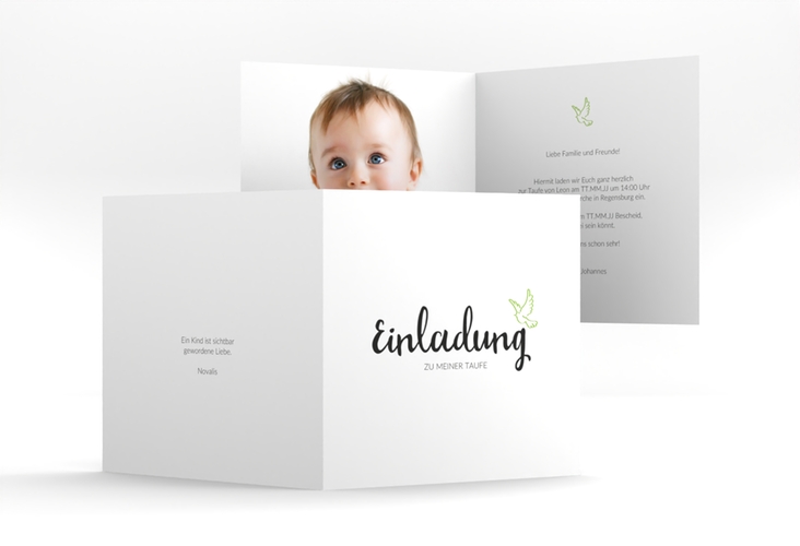Einladung Taufe Belief quadr. Klappkarte