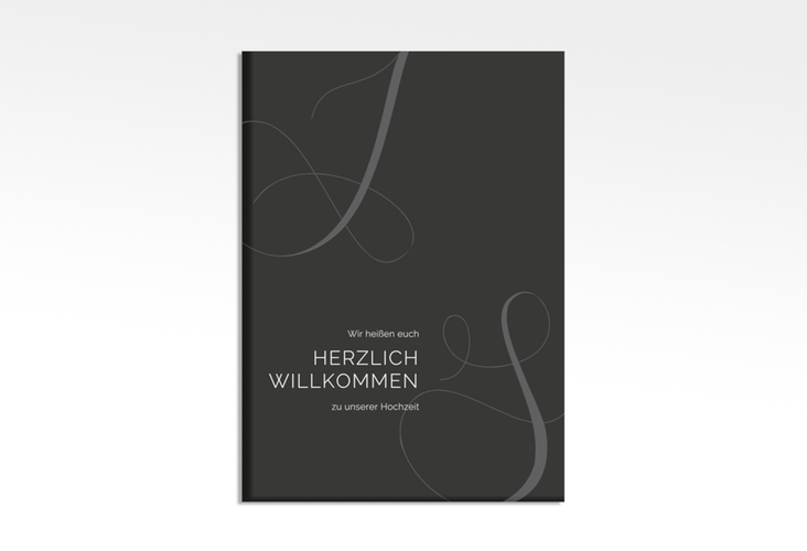 Willkommensschild Leinwand Eheschließung 50 x 70 cm Leinwand schwarz