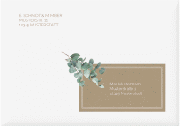 Klick: Details zu Kuvert C6 "Eucalypt" anzeigen Kuvert C6 Eucalypt DIN C6 Kraftpapier mit Eukalyptus und edlem Rahmen