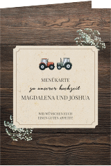 Menükarte Hochzeit "Bauernhochzeit"