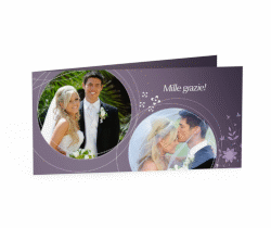 Klick: Details zu Ringraziamenti matrimonio collezione Siena anzeigen Ringraziamenti matrimonio collezione Siena DIN lang Klappkarte lila