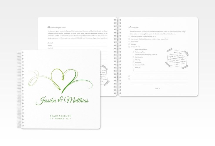 Trautagebuch Hochzeit Envie Trautagebuch Hochzeit gruen