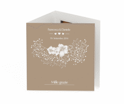 Klick: Details zu Ringraziamenti matrimonio collezione Pescara anzeigen Ringraziamenti matrimonio collezione Pescara Quadr. Karte doppelt beige