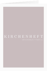 Klick: Details zu Kirchenheft Hochzeit "Simply" anzeigen Kirchenheft Hochzeit Simply A5 Klappkarte hoch grau