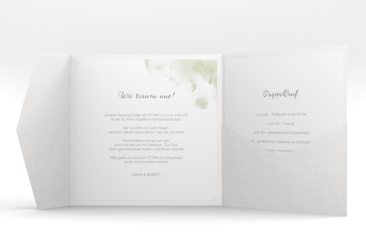 Hochzeitseinladung Adore Pocketfold hochglanz