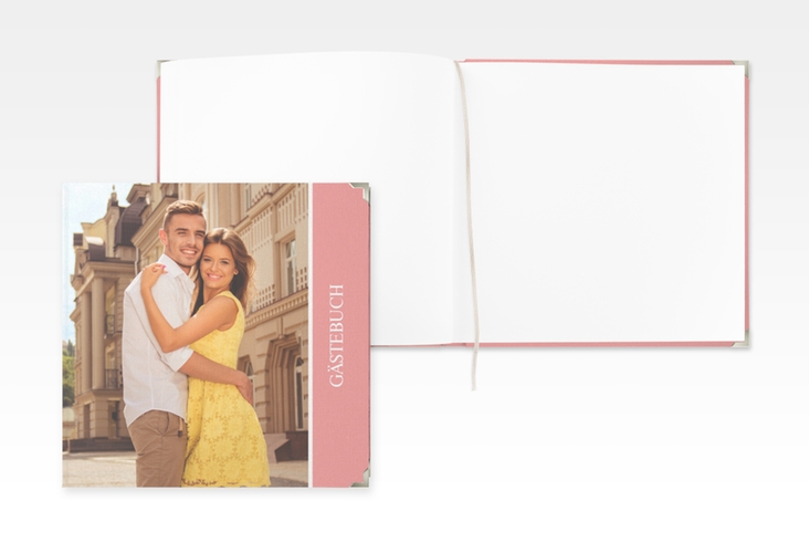 Gästebuch Selection Hochzeit Classic Leinen-Hardcover rosa