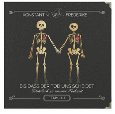Klick: Details zu Gästebuch Selection Hochzeit "Bones" anzeigen Gästebuch Selection Hochzeit Bones Leinen-Hardcover schwarz