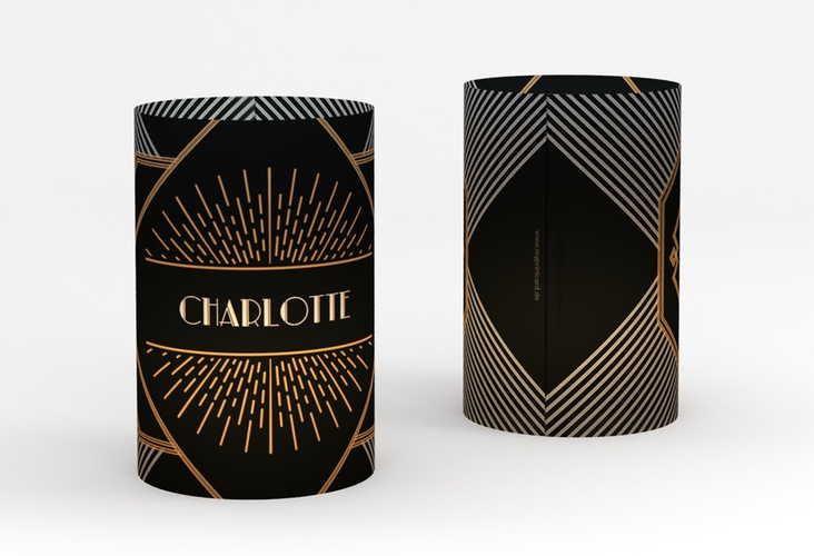 Windlicht Hochzeit Gatsby Windlicht schwarz im 20er-Jahre-Stil