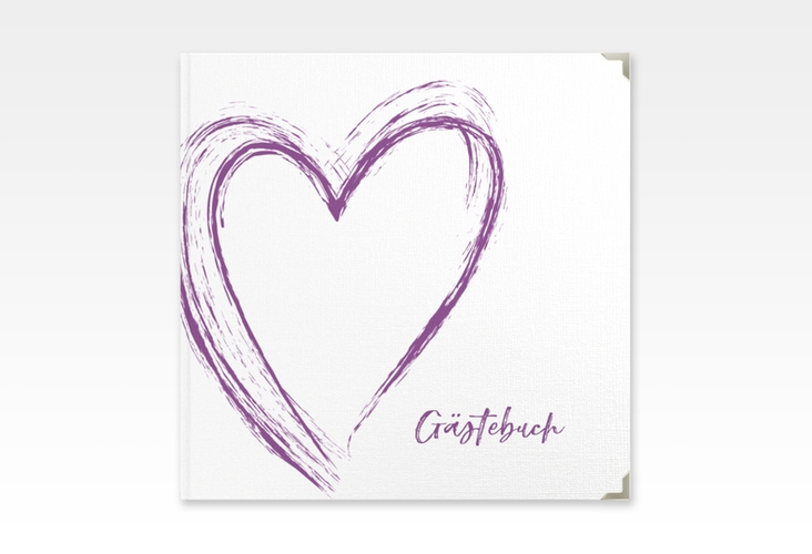 Gästebuch Selection Hochzeit Liebe Leinen-Hardcover lila