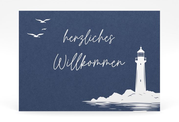 Willkommensschild Poster Leuchtturm 70 x 50 cm Poster