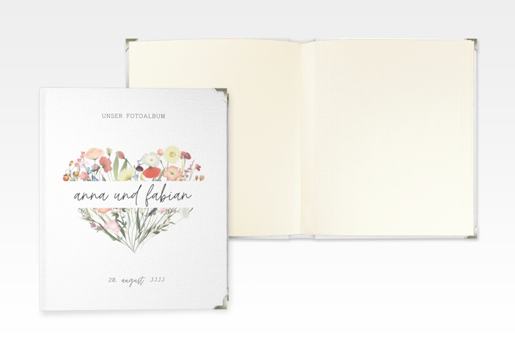 Hochzeitsalbum Wildblumen 21 x 25 cm bunt
