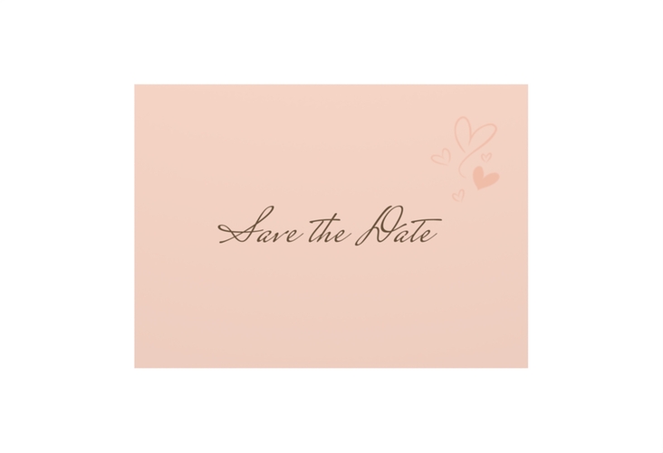 Save the Date-Visitenkarte Purity Visitenkarte quer apricot