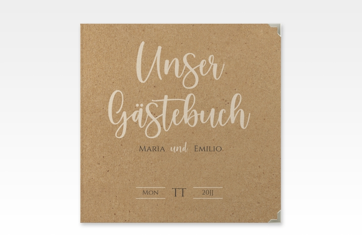 Gästebuch Selection Hochzeit Noble Leinen-Hardcover mit elegantem Schriftzug