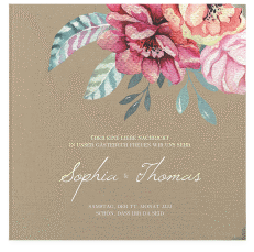 Klick: Details zu Gästebuch Selection Hochzeit "Blooming" anzeigen Gästebuch Selection Hochzeit Blooming Leinen-Hardcover Kraftpapier