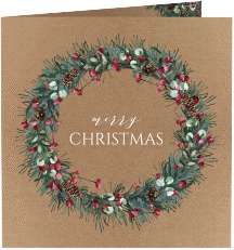 Klick: Details zu Geschäftliche Weihnachtskarte "Kranz" anzeigen Geschäftliche Weihnachtskarte "Kranz"
