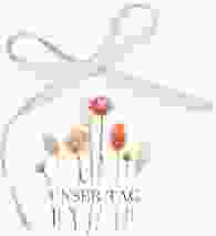 Geschenkanhänger Hochzeit Driedflower Geschenkanhänger, rund weiss