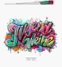 Danksagung Jugendweihe Stylewriting quadr. Klappkarte bunt