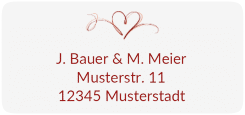 Klick: Details zu Absenderetikett Hochzeit "Envie" anzeigen Absenderetikett Hochzeit "Envie" 45,7 x 21,2 mm lila